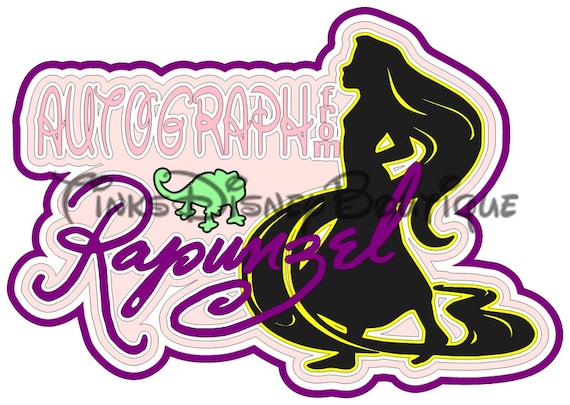 Download Disney SVG Princess Rapunzel Tangled Autograph Title Scrapbook