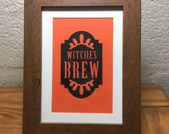 Decorative Halloween Frame "Witches Brew"