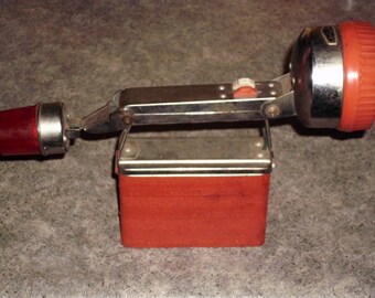 Vintage 60s Ash Flash 3-C Cell Flashlight - Adjustable Lamp Angle