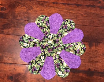 Table Runner, Quilted Spring Summer, Table Mat, Doily, Tabletopper