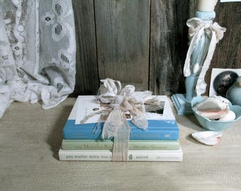 Beach Cottage Book Bundle / Shabby Chic Beach Cottage / UpstairsAtAliceAnns