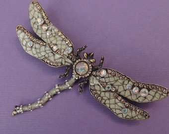 JOAN RIVERS Dragonfly Brooch, Joan Rivers Dragonfly Pin, Joan Rivers Dragonfly Insect, Joan Rivers Jewelry, Dragonflies, Dragonfly Jewelry