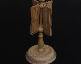 Vintage free standing umbrella style wooden yarn swifter | Sourced in Italy