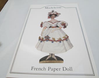 a Vintage french paper doll