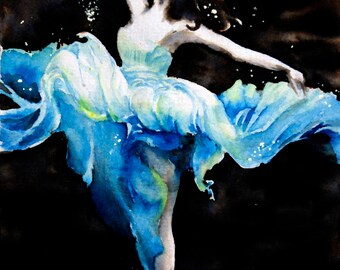 Underwater girl - original painting