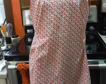 1940's Red Full Apron