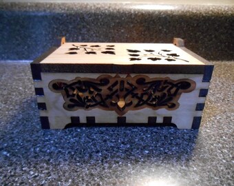 Graffiti and Floral Design Cut Out Pot Pourri Box