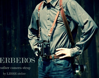 Leather Multi-Camera Strap KERBEROS