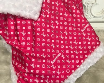 Baby Blanket Minky Baby Blanket Burberry Inspired