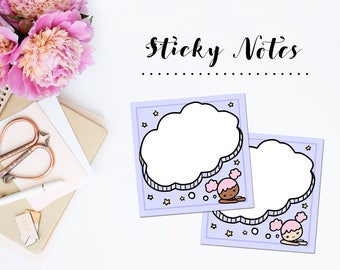 3x3" Lola Thinking Sticky Notes (2 Skin Tones Available)
