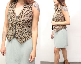 Leopard EASY RIDERS Leather Vest