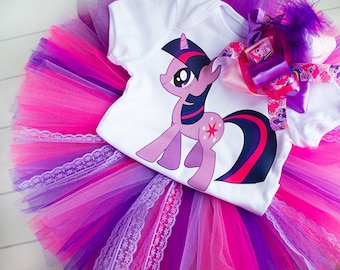 My little pony tutu Twilight Sparkle tutu First 1st 2st Birthday outfit Birthday Tutu Set baby tutu pony Birthday Tutu Set Europe