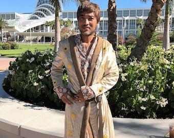 Custom made Oberyn Martell's gold coat robe jacket from Game of Thrones costume