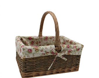 Country Rectangular Wicker Shopping Basket