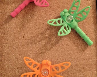 Dragonfly Push Pins | Thumbtacks Set (3) | Office Decor | Office Organization