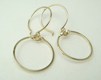 MERIDIAN GOLD EARRINGS, small gold filled hoop earrings everyday earrings simple earrings small hoops