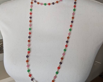 Vintage Colorful Small Bead Necklace