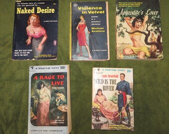 Vintage Pulp Fiction Book Novels Paper Back Racy 1950s 50s Romance Bromfield O'Hara Avallone Mac Arthur Nixon You Choose Signet Bantam