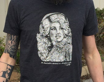 Dolly Parton Unisex/men's T-Shirt (Heather black)