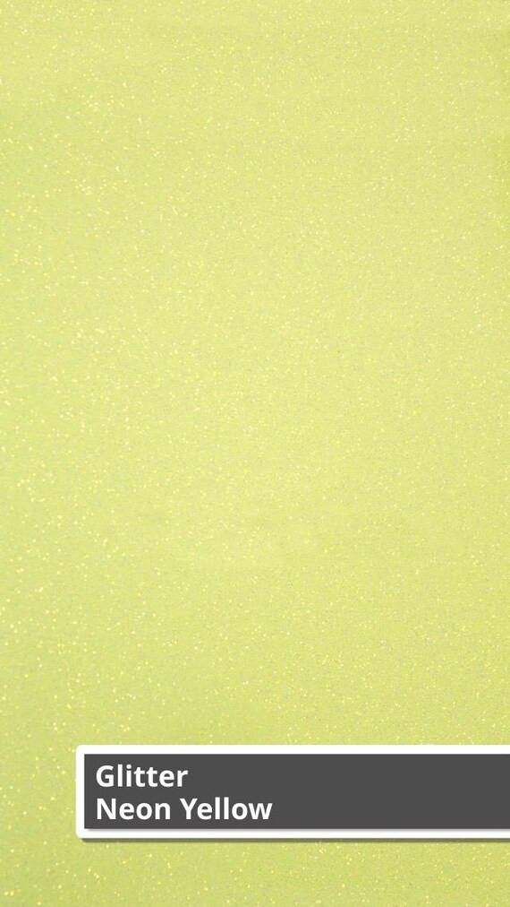 Items similar to Neon Yellow Siser Glitter HTV, Neon Yellow Glitter HTV