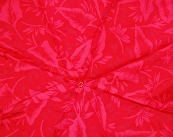 Super Neon Hawaiian Hibiscus Print Upcycled Umbrella Dog Rain Coat