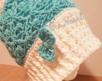 Adaline Slouch Hat, Crochet PomPom Hat, Crochet Slouch Hat, Ribbed Brim hat, Crochet Slouch Hat
