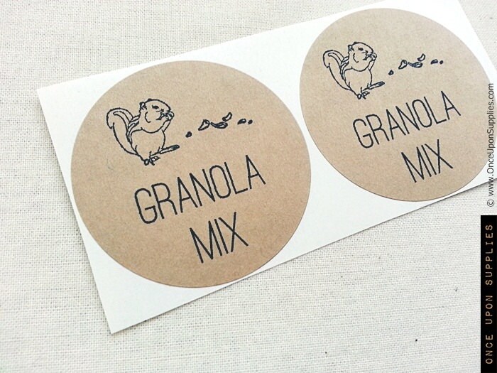 Granola Labels. Mason Jar Granola Wedding Favors. Granola Gift