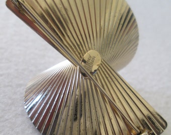 Napier Sterling Silver Fan Brooch