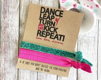 Dance Team Gift, Dance Team, Dance Party Favors, Dance Bracelet, Dance Wish Bracelet, Hair Ties, Dance Team