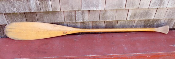 vintage canoe paddle old town canoe co. rustic bohemian