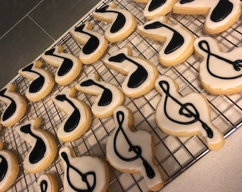 Musical note sugar cookies.