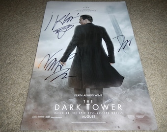 The Dark Tower Matthew McConaughey Idris Elba signed poster 11x17