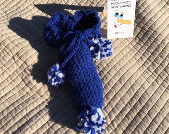 02 ~ "Pinocchio's Nose Warmer" Duke (Blue & White)
