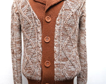 Vintage 70s Wool Cardigan Vest Sz.M