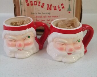 Holt Howard Santa mugs