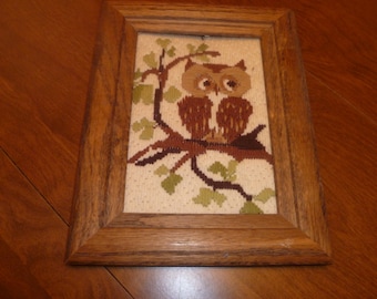 Cute Owls Framed Wall Hanging