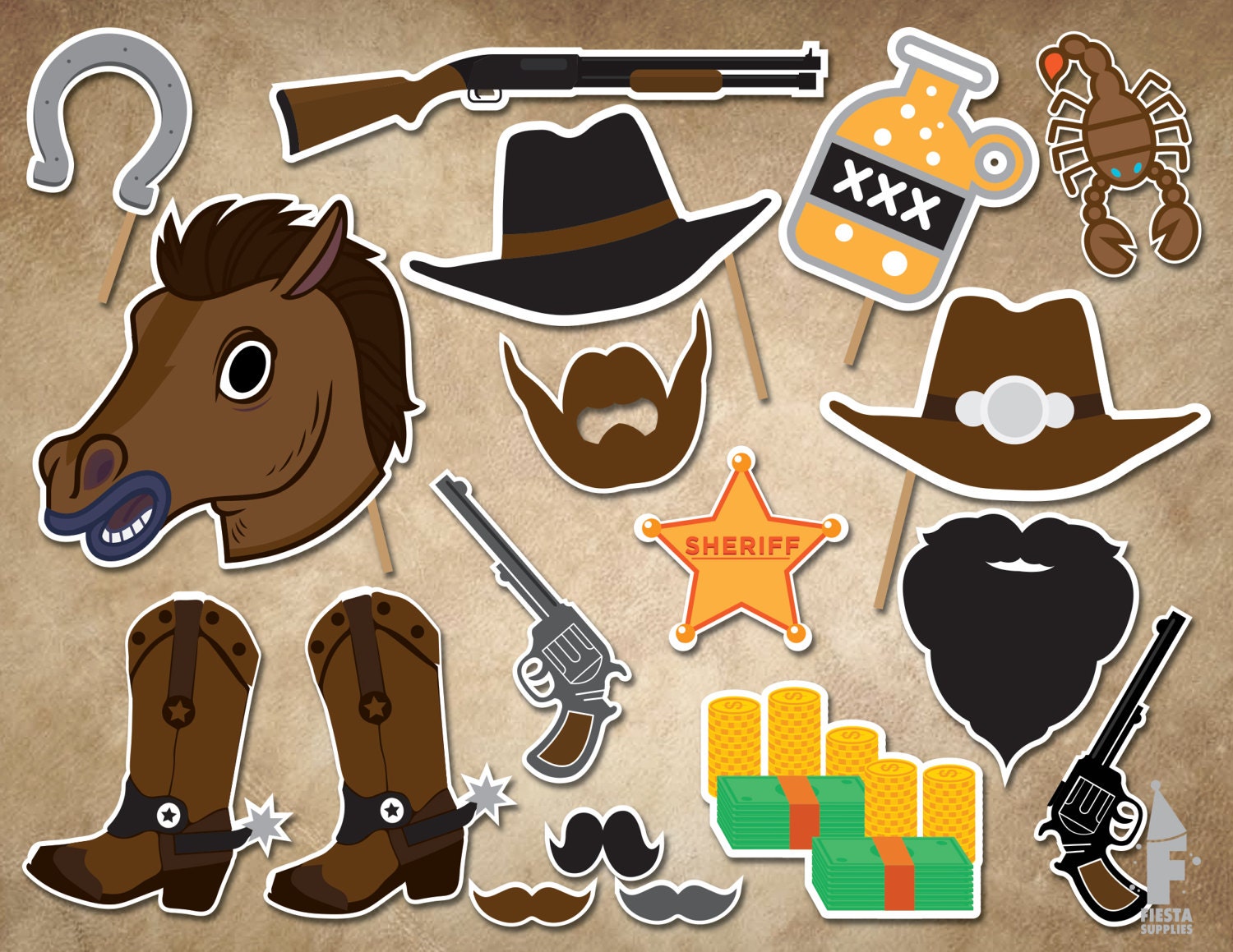 cowboy-printable-photobooth-props-western-photo-booth-props