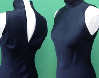 Silk dress | Vintage dress | Long dress | Long black dress | Vintage silk dress | Silk dress | 90s dress | Black Dress | Tailored Dress