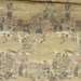 Edo Period Samurai Folkway Images, Many Vignettes: Silk Maru Obi, Kimono Sash, with Real Gold, Green & Brown on Golden Tan