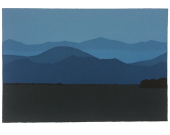 16'' x 11'' Blue Mountains