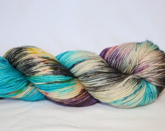 Hand Dyed Yarn - Superwash - Sock Yarn - 80/10/10 Merino/Cashmere/Nylon - Variegated - MCN - 'Jazz Hands'