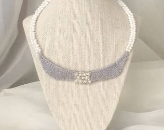 Beaded Necklace, Pendant Necklace, Charm Necklace, Crochet Necklace, Statement Necklace, Artisan Necklace, Gift For Her, Jewelry, N2