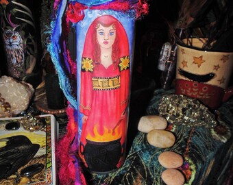 Imbolc Altar Candle, Imbolc Spell Candle, Candlemas, Imbolc, Brighid, Brigit, Bride, Cauldron Magick, Cauldron, Spell Candle, Imbolc Sabbat