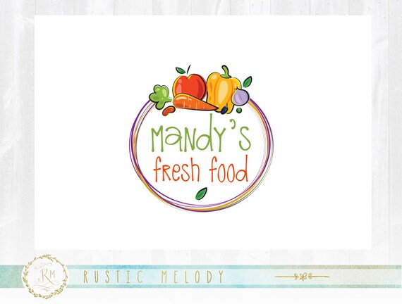 Grocery Logo Fruits Logo Vegetables Logo Food Logo Farm