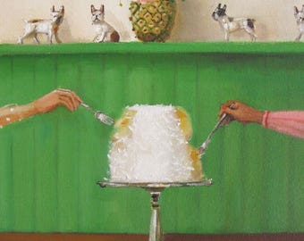 Twelve Days At The Penny Fontaine Hotel. Day Six. Art Print.
