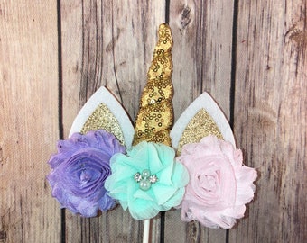 Unicorn Cake Topper, Birthday Cake, Unicorn Birthday Party, Unicorn Cake