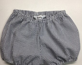 Culotte rayé gris et blanc