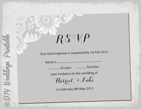 Invitation Reply Card Template 1