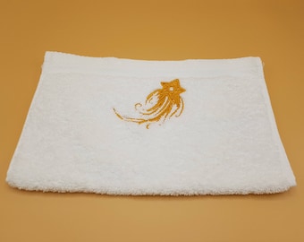 Embroidered guest towel