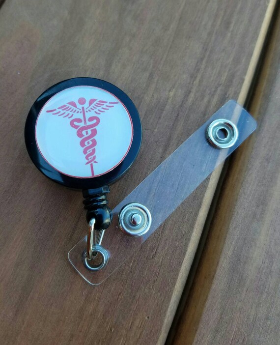 Items similar to Caduceus Medical Themed ID Badge Reel on Etsy
